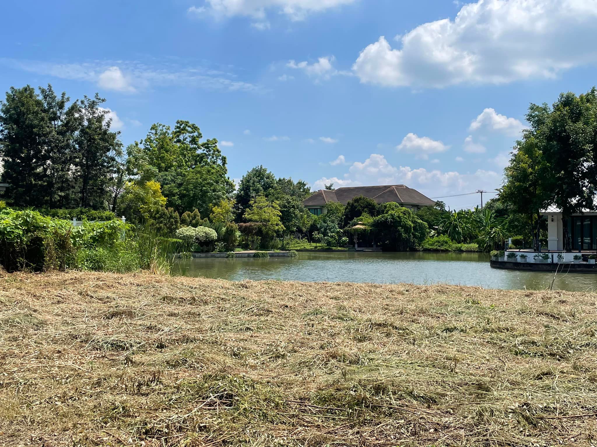 ขายที่ดินติดน้ำ หมู่บ้านไม้อิงธาร บางกรวย ใกล้มหิดล ศาลายา 200-600 ตรว.